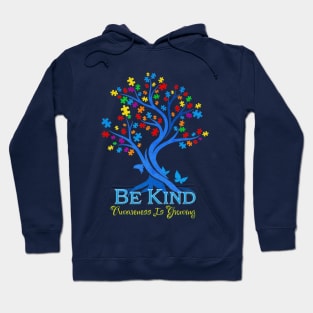 Autism Awareness Be Kind Puzzle Piece Tree Hoodie